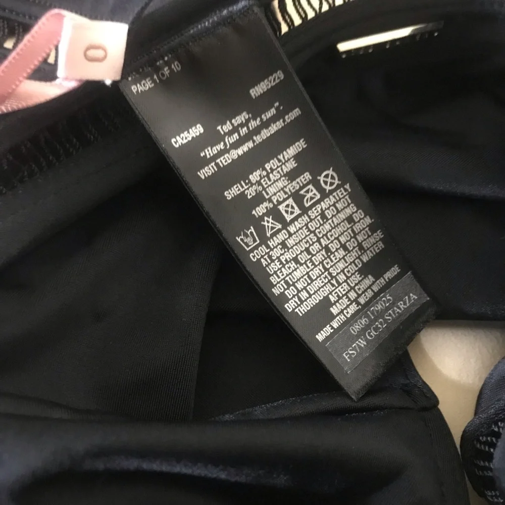 TED BAKER London Pointelle Deep V Plunge Swim